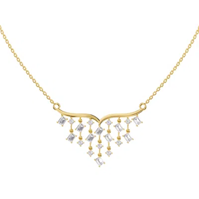 Diamond2deal 14k Yellow Gold 3 Ct Radiant Cut Lab Grown Diamond Pendant Necklace 18" Chain Vvs-vs