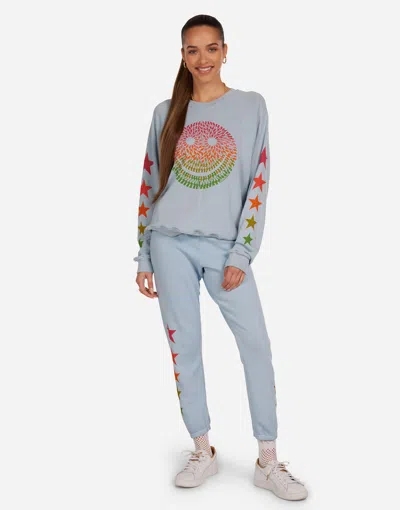 Lauren Moshi Alana Lightning Happyface In Blue