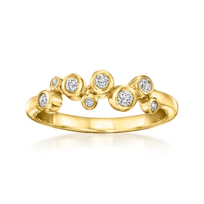 Rs Pure By Ross-simons Bezel-set Lab-grown Diamond Zigzag Ring In 18kt Gold Vermeil In White