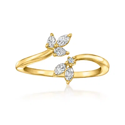 Rs Pure By Ross-simons Multi-shaped Lab-grown Diamond Bypass Ring In 18kt Gold Vermeil In White