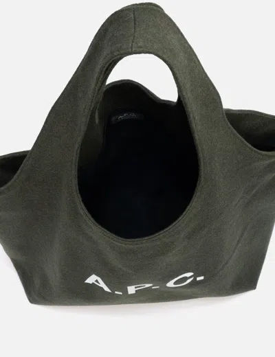 Apc A.p.c. Black Tote Bags Women In Green