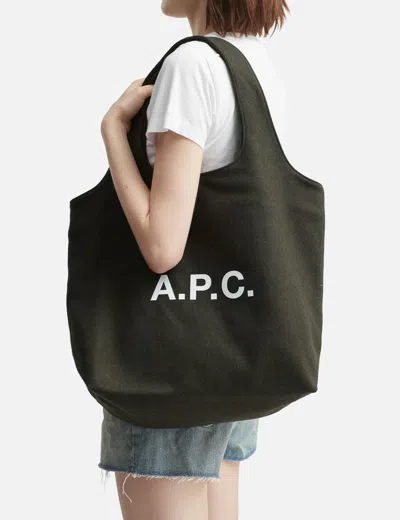 Apc A.p.c. Black Tote Bags Women In Green