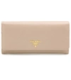 Prada Saffiano Continental Wallet In Cammeo
