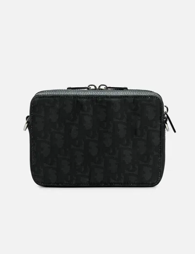Dior Oblique Zipped Pouch In Black