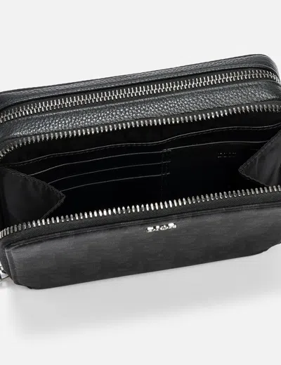 Dior Oblique Zipped Pouch In Black