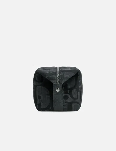 Dior Obilique Jacquard Toiletry Bag In Black