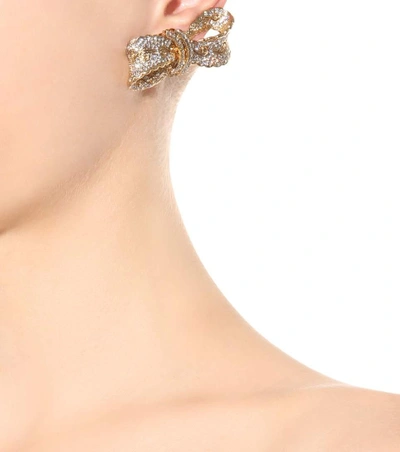 Shop Dolce & Gabbana Crystal-embellished Clip-on Earrings