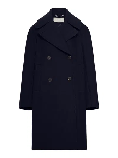 Dries Van Noten Double-breasted Coat In Blue