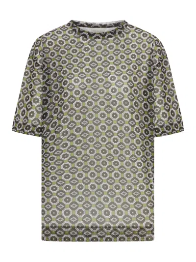 Dries Van Noten Oversized Transparent T-shirt In Green