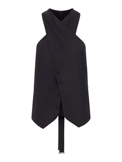 Maxmara Pianoforte Selva Asymmetric Vest In Black