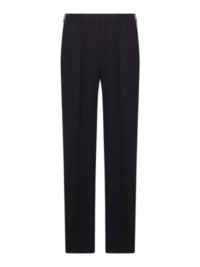 Tom Ford High Twist Broken Twill Double Pleat Trousers Clothing In Black
