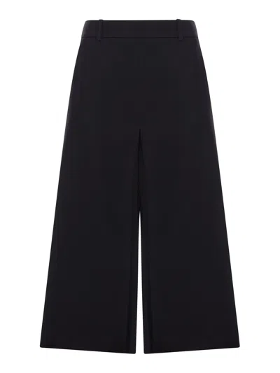 Saint Laurent Wool Trouserskirt In Black