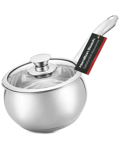 Hamilton Beach Ss Sauce Pan With Glass Lid 2qt In Silver