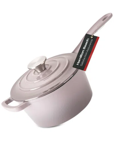 Hamilton Beach Sauce Pan Cast Iron 2qt Enamel Coat In Neutral