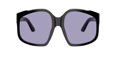 Miu Miu Womens Black Mu A07s Irregular-frame Acetate Sunglasses In Black