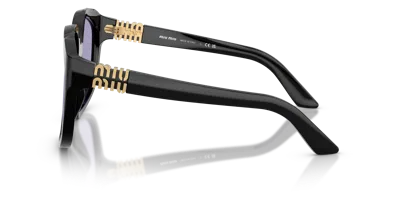 Miu Miu Womens Black Mu A07s Irregular-frame Acetate Sunglasses In Black