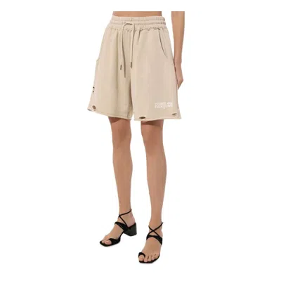 Comme Des Fuckdown Beige Cotton Short In Neutral