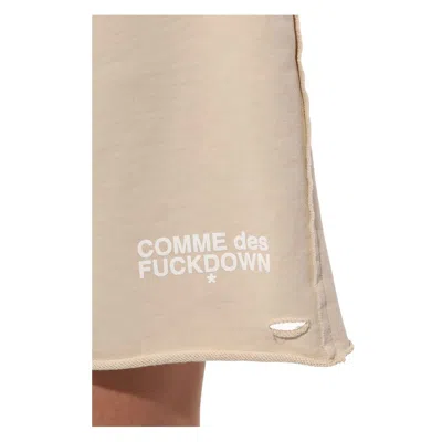 Comme Des Fuckdown Beige Cotton Short In Neutral