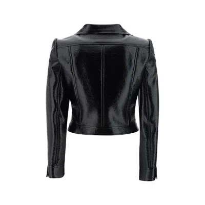 Courrèges Reedition Vinyl Jacket In Black