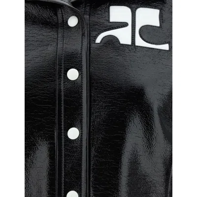 Courrèges Reedition Vinyl Jacket In Black