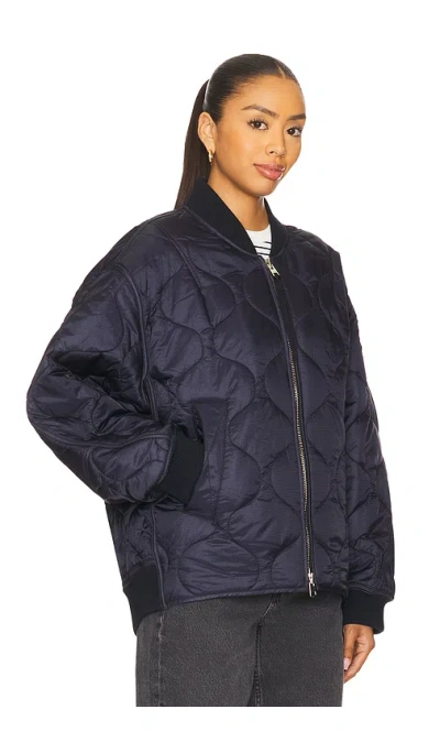 Agolde Isla Quilted Jacket Ink In Blue
