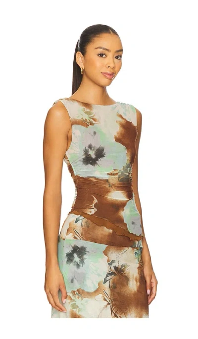 Free People Ash Asymmetric Knit Top In Multi