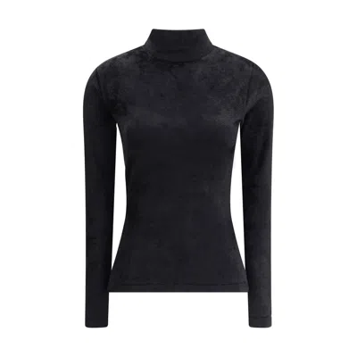 Versace Chenille Top With Half Nec