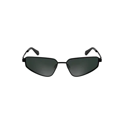 Calvin Klein Black Metal Women Sunglass In Black