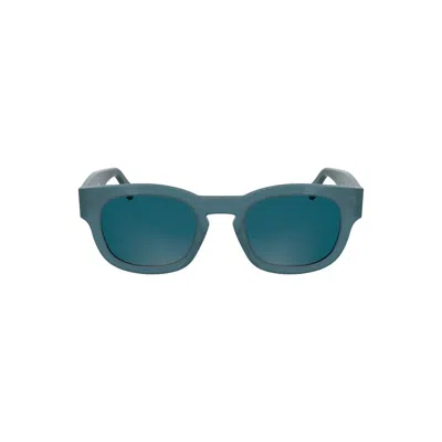 Calvin Klein Blue Acetate Women Sunglass In Green