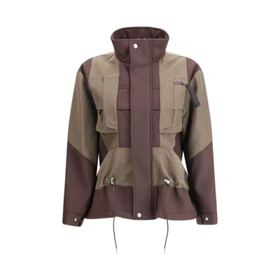 Sacai Paneled High-neck Bomber Jacket