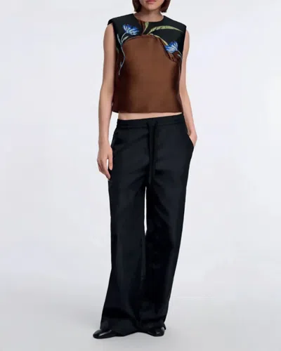 Dorothee Schumacher Top In Cloque Jacquard In Brown