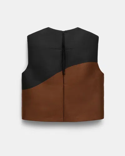 Dorothee Schumacher Top In Cloque Jacquard In Brown