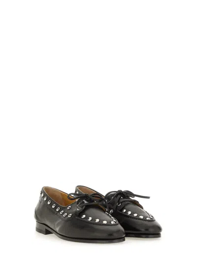 Bally Round Toe Slip-on Moccasins With Tonal Logo Detail In Black