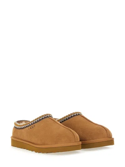 Ugg Biscuit Suede Tasman Slippers In Brown