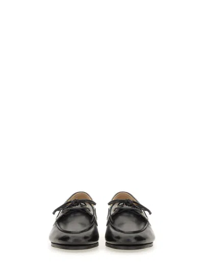 Bally Moccasin "plume" In Black