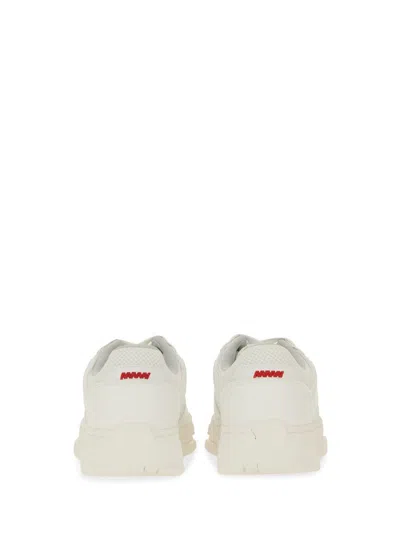 Hugo Boss Hugo Low-top Sneakers With Perforated Design And Textured Sole In White