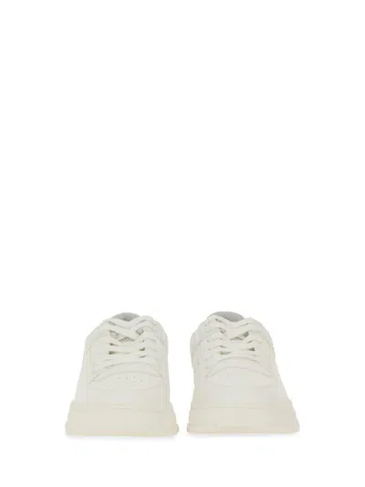Hugo Boss Hugo Low-top Sneakers With Perforated Design And Textured Sole In White