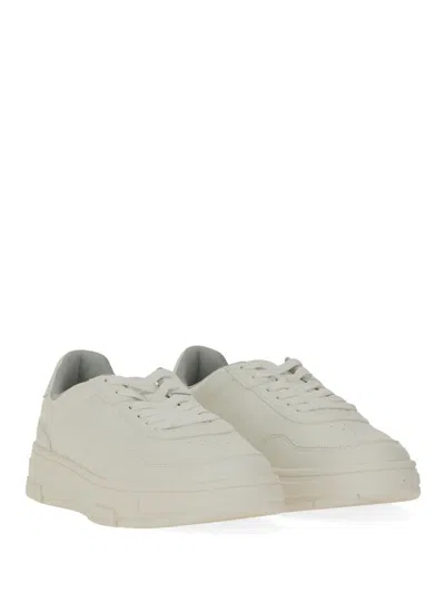 Hugo Boss Sneaker With Subtle Zigzag Detail In White