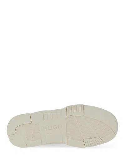 Hugo Boss Sneaker With Subtle Zigzag Detail In White