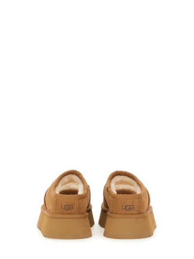 Ugg Bea Mary-jane Suede Flatform Mules In Brown