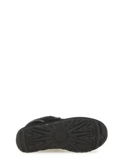 Ugg Padded Collar Canvas Sneakers In Black