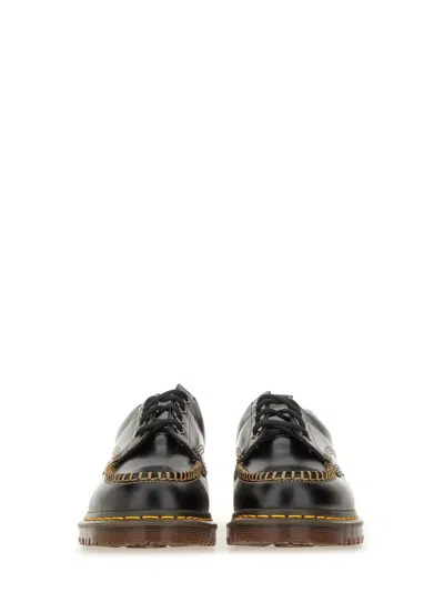 Dr. Martens Moccasin-style Lowell Shoes With Contrast Stitching In Gray