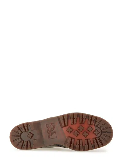 Dr. Martens Moccasin-style Lowell Shoes With Contrast Stitching In Gray