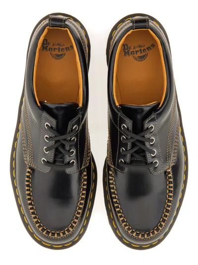 Dr. Martens Moccasin-style Lowell Shoes With Contrast Stitching In Gray