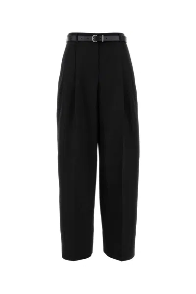Jil Sander Autry White Leather Medalist Sneakers In Black