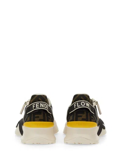 Fendi Flow Sneaker With Distinctive Monogram Accents In Black