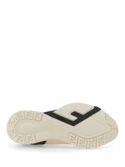 Fendi Flow Sneaker With Distinctive Monogram Accents In Black