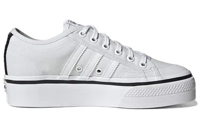 Adidas Originals Nizza Platform W X Parley Women's Low Shoe Cloud White/cloud White/core Black In Multi