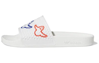Adidas Originals Adidas Shmoofoil Slides 'cloud White Red Pulse Mint' In Multi