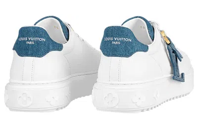 Pre-owned Louis Vuitton (wmns)  Time Out Sneakers 'white With Denim Blue' In Multi